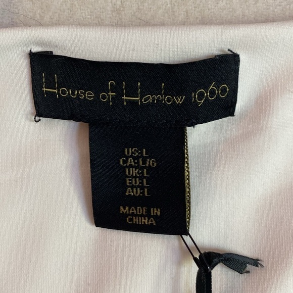 House of Harlow 1960 Short Sleeve Bodysuit With Square Neckline. Size Large - Picture 3 of 11